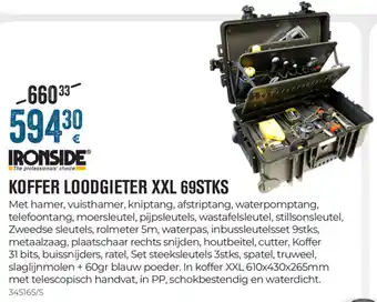 Meno Ironside Koffer Loodgieter XXL 69Stks aanbieding