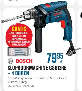 Meno Bosch Klopboormachine GSB13RE aanbieding