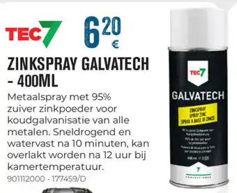 Tec7 Zinkspray Galvatech 400ml