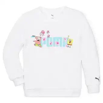 Decathlon Puma x spongebob sweatshirt met ronde hals voor kinderen puma aanbieding