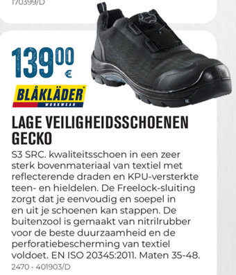 Meno Blaklader Lage Veiligheidsschoenen Gecko aanbieding
