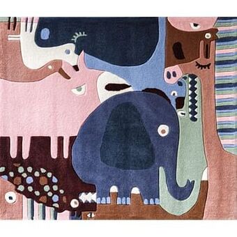 Leen Bakker Art for Kids kindertapijt Puzzel Bosdieren - 160x190 cm - Leen Bakker aanbieding