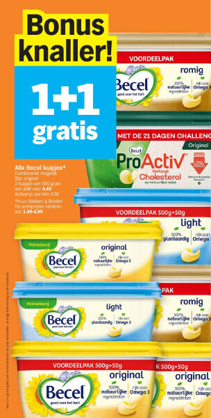 Albert Heijn Alle becel kuipjes* aanbieding
