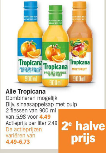 Albert Heijn Alle tropicana aanbieding
