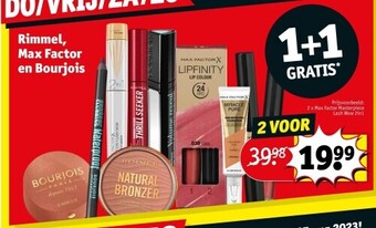 Kruidvat Rimmel, max factor en bourjois aanbieding