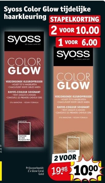 Kruidvat Syoss color glow tijdelijke haarkleuring aanbieding