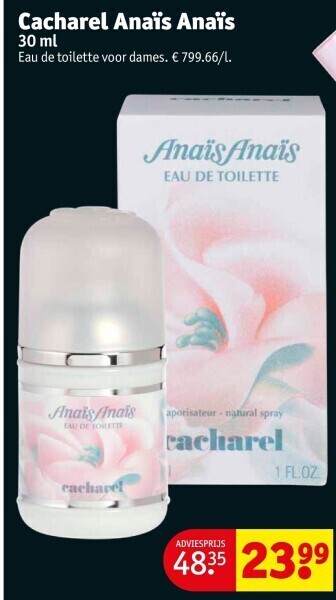 Kruidvat Cacharel anaïs anaïs 30 ml aanbieding