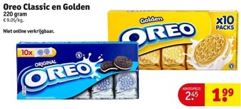 Kruidvat Oreo classic en golden aanbieding