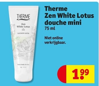 Kruidvat Therme zen white lotus douche mini 75 ml aanbieding