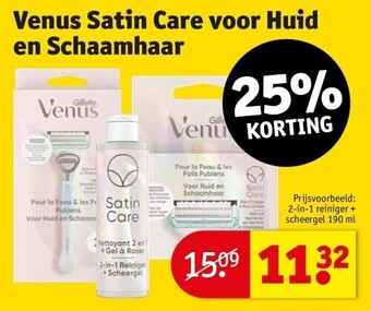 Kruidvat Venus satin care voor huid en schaamhaar aanbieding
