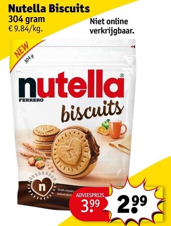 Kruidvat Nutella biscuits aanbieding