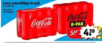 Kruidvat Coca-cola blikjes 8-pak aanbieding