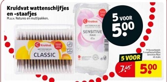 Kruidvat Kruidvat wattenschijfjes en -staafjes aanbieding