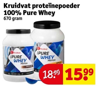 Kruidvat Kruidvat proteïnepoeder 100% pure whey aanbieding