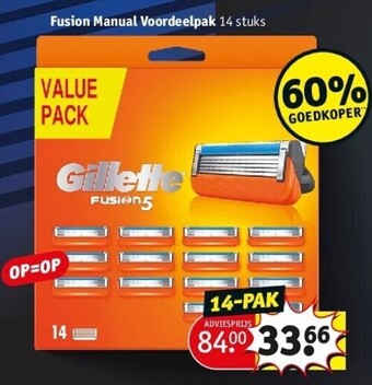Kruidvat Fusion manual voordeelpak 14 stuks aanbieding