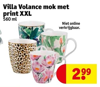 Villa volance mok met print xxl