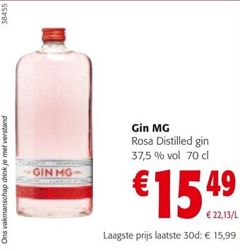 Colruyt Gin MG Rosa Distilled gin aanbieding