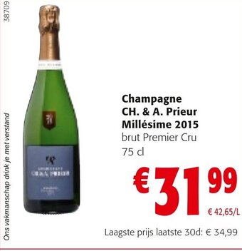 Colruyt Champagne CH. & A. Prieur Millésime 2015 aanbieding