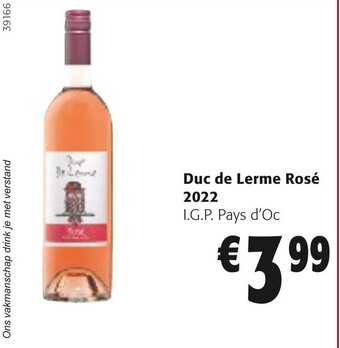 Colruyt Duc de Lerme Rosé 2022 aanbieding