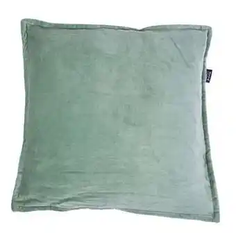 Leen Bakker Sierkussen Margje - aquagrijs - 50x50 cm - Leen Bakker aanbieding