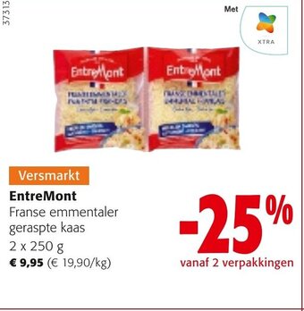 EntreMont Franse emmentaler geraspte kaas 2 x 250 g