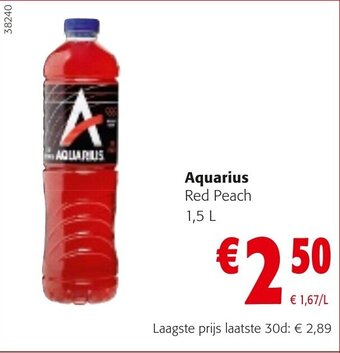 Colruyt Aquarius Red Peach 1,5 L aanbieding