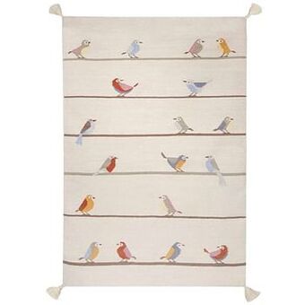 Leen Bakker Art for Kids tapijt Vogeltjes - meerkleurig - 110x160 cm - Leen Bakker aanbieding