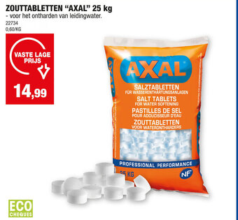 Hubo ZOUTTABLETTEN "AXAL" 25 kg aanbieding