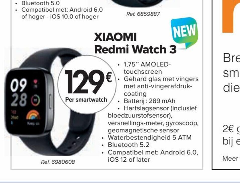 Carrefour XIAOMI Redmi Watch 3 aanbieding