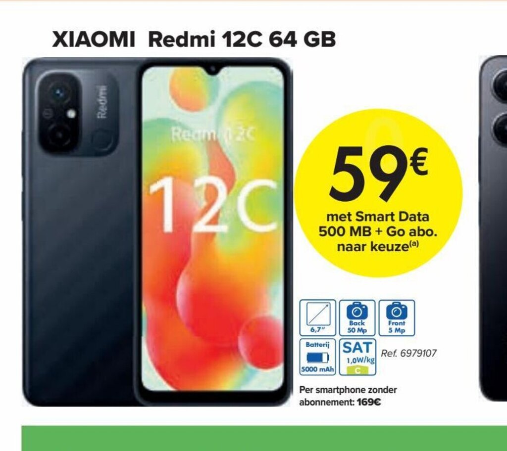 Carrefour XIAOMI Redmi 12C 64 GB aanbieding