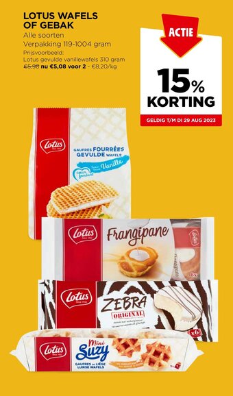 Jumbo LOTUS WAFELS OF GEBAK aanbieding