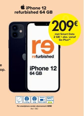 Carrefour iPhone 12 refurbished 64 GB aanbieding