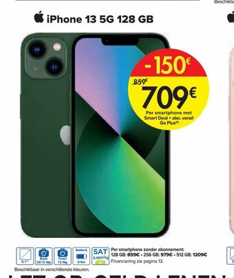 Carrefour iPhone 13 5G 128 GB aanbieding