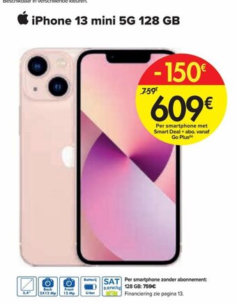 Carrefour iPhone 13 mini 5G 128 GB aanbieding