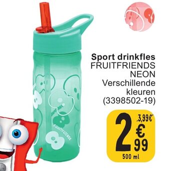 Cora Sport drinkfles FRUITFRIENDS NEON aanbieding