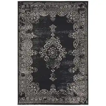 Leen Bakker Tapijt Vintage - zwart - 200x290 cm - Leen Bakker aanbieding