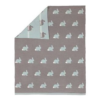 Leen Bakker Art for Kids kinderdeken Konijn - 80x100 cm - Leen Bakker aanbieding