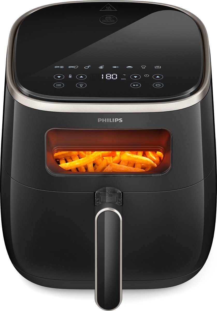 Philips airfryer xl hd9257/80 heteluchtfriteuse met venster