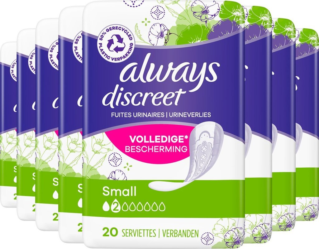Bol.com Always discreet incontinentieverbanden small  - 160 stuks - voordeelverpakking aanbieding