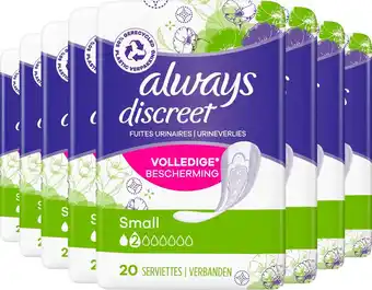 Bol.com Always discreet incontinentieverbanden small - 160 stuks - voordeelverpakking aanbieding