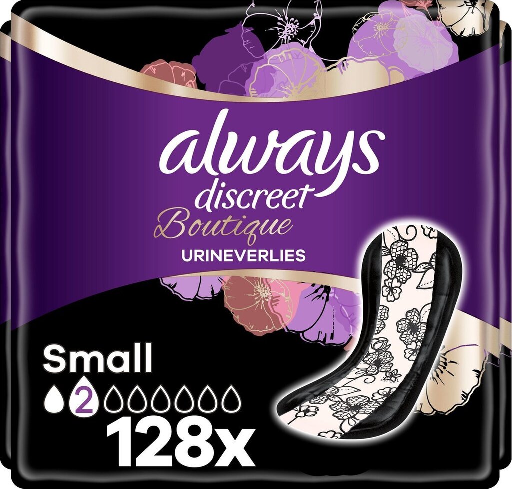 Bol.com Always discreet small incontinentieverbanden voor urineverlies - 128 stuks - voordeelverpakking aanbieding