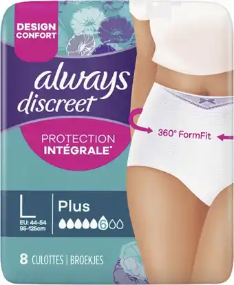 Always discreet incontinentiebroekjes voor urineverlies - maat maxi l - 8 stuks