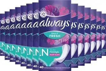 Bol.com Always daily fresh inlegkruisjes - slim flexistyle - met frisse geur - voordeelverpakking 14 x 40 stuks aanbieding