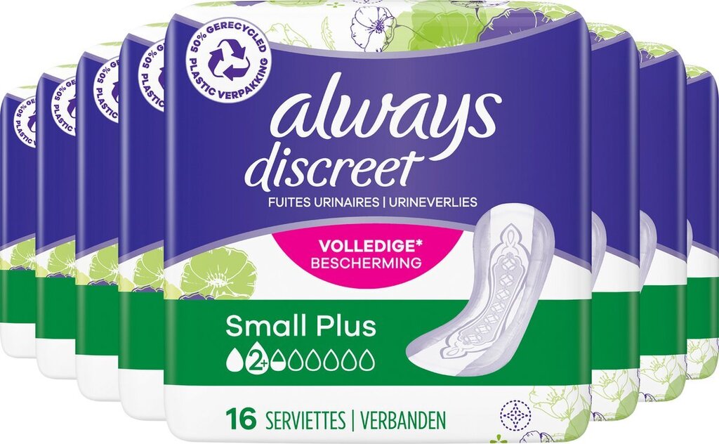 Bol.com Always discreet incontinentieverbanden small night - 128 stuks - voordeelverpakking aanbieding