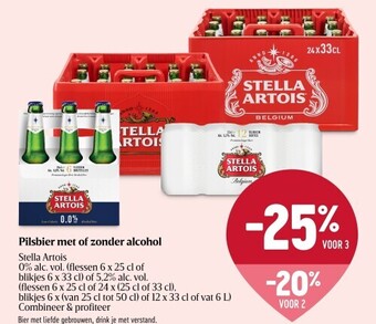 Delhaize Pilsbier met of zonder alcohol aanbieding
