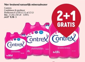 Delhaize Niet-bruisend natuurlijk mineraalwater contrex aanbieding