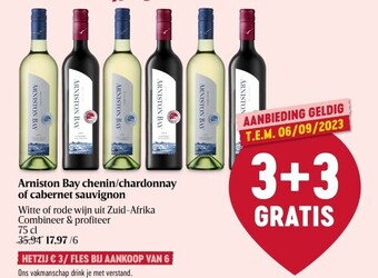 Arniston bay chenin/chardonnay of cabernet sauvignon