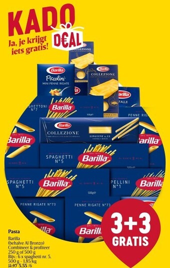 Delhaize Pasta barilla aanbieding