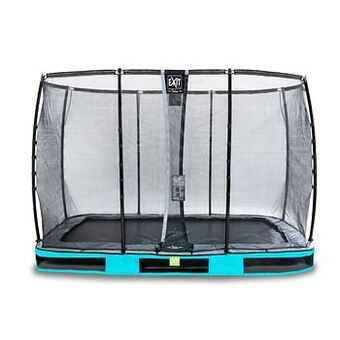 Brico Exit in-ground trampoline Elegant Premium met veiligheidsnet Deluxe 214x366cm blauw aanbieding