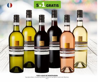 BelBev YVES-LOUIS DE MONTAUBAN Sauvignon Blanc, Chardonnay, Merlot, Cabernet Sauvignon, Syrah rosé, Moelleux 75 cl aanbieding